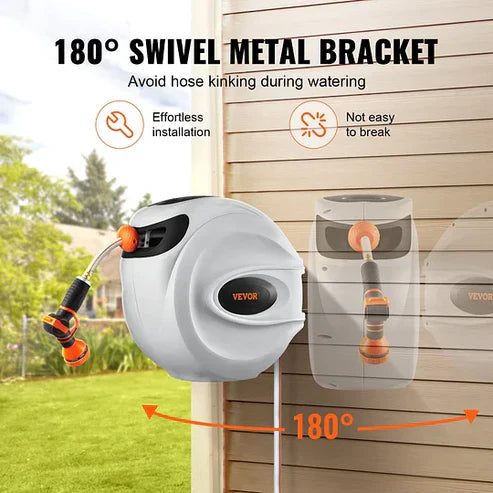 Wall-Mounted Intelligent Hose Management System - 180° Swivel